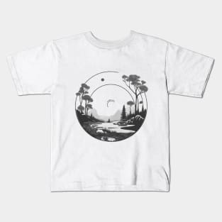 line art scenery Kids T-Shirt